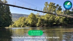 Enjoy the beauty of the North Fork Shenandoah River from above at this gem, the Deer Rapids Road footbridge by the public boat landing